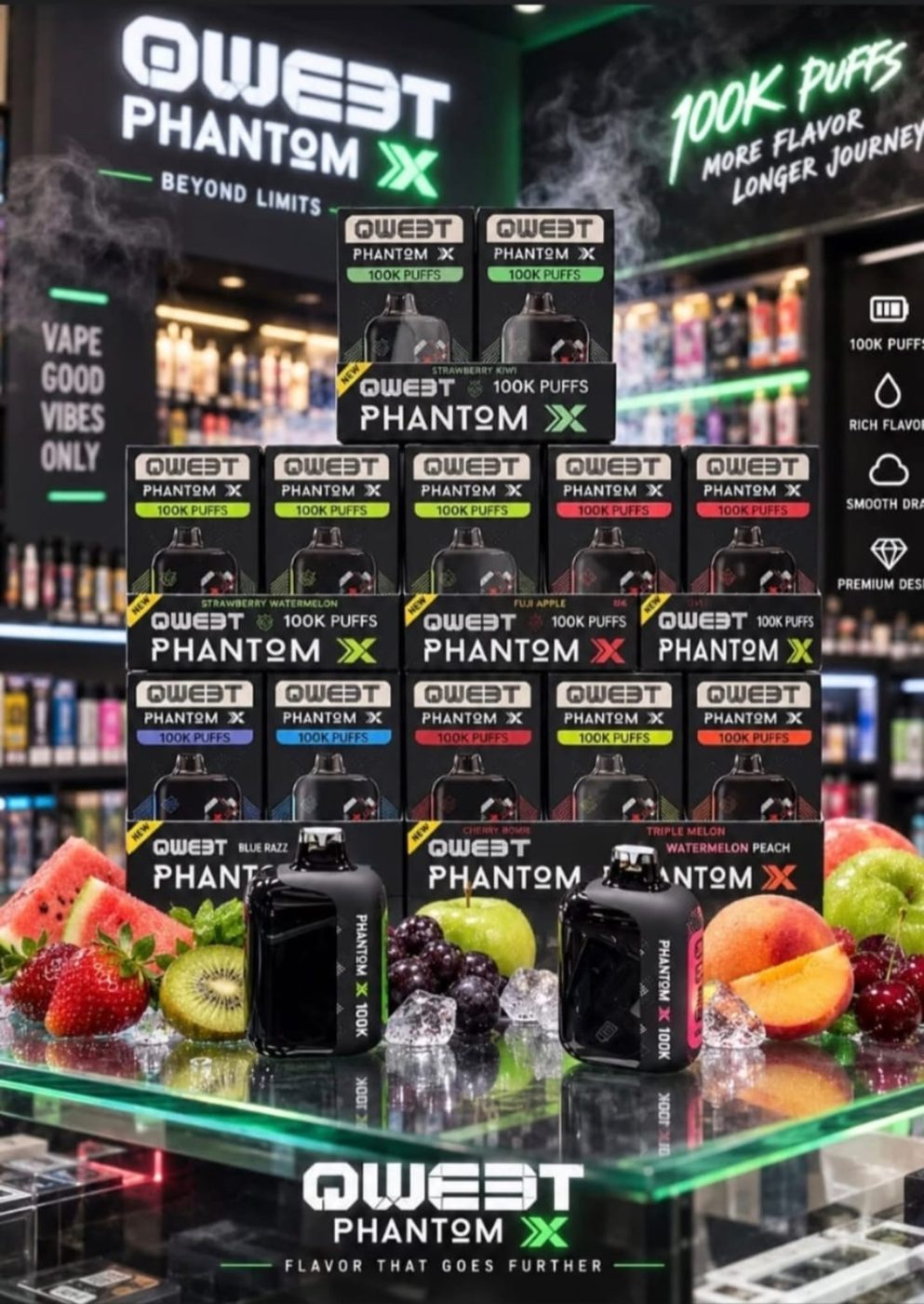 Qweet Phantom X flavours